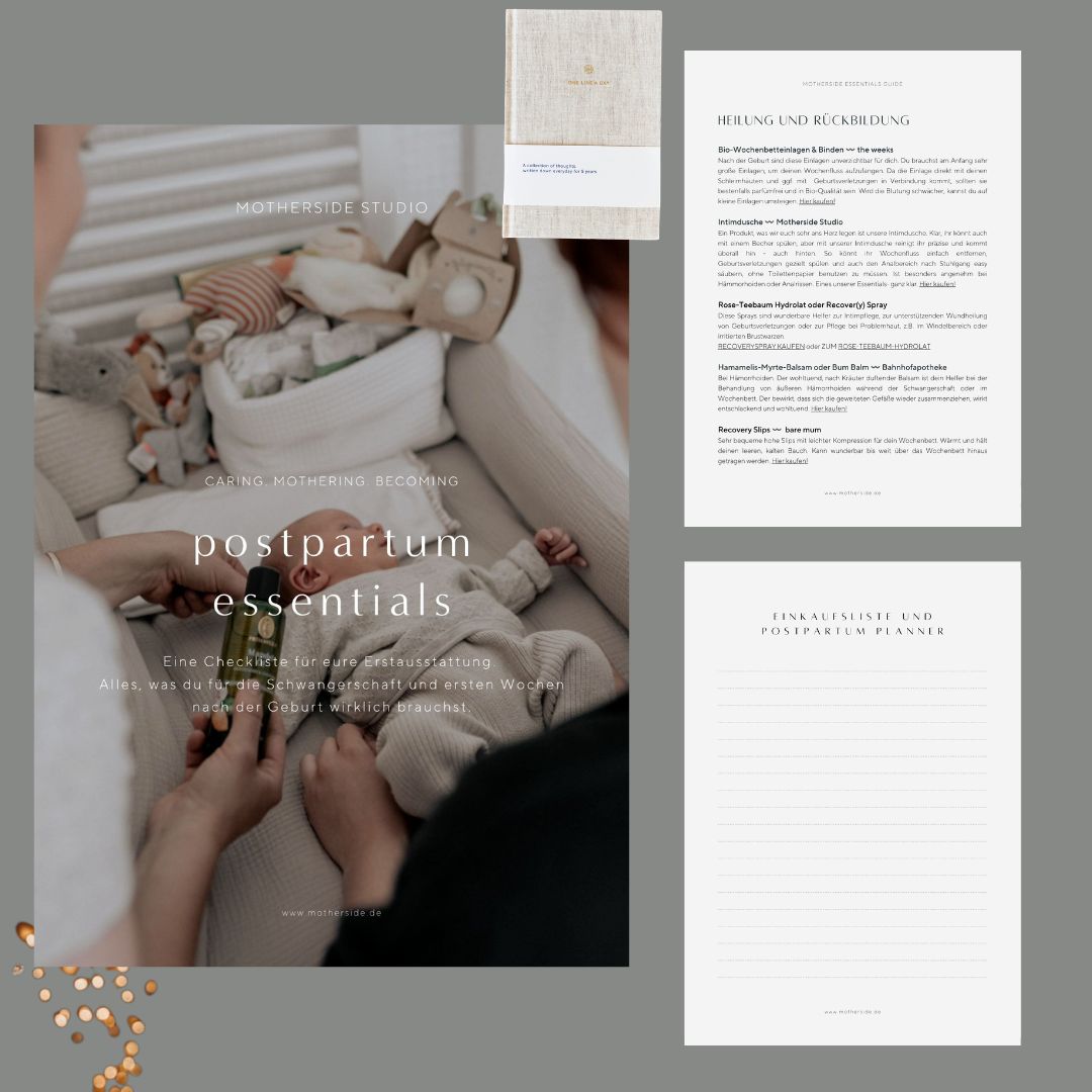 Postpartum Essentials Guide – Kostenlose Checkliste für Wochenbett & Erstausstattung